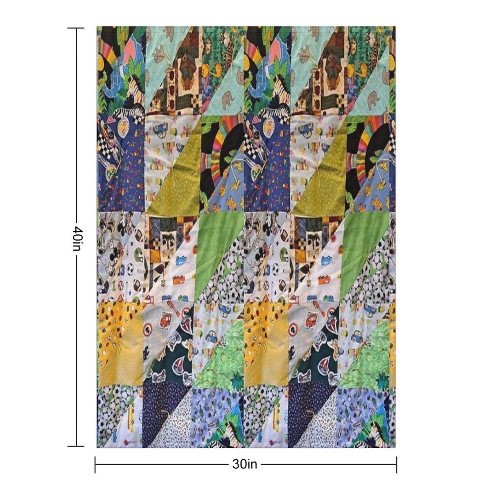 Kids Colorful Animal Funky And Fun Travel-friendly Throw Blanket