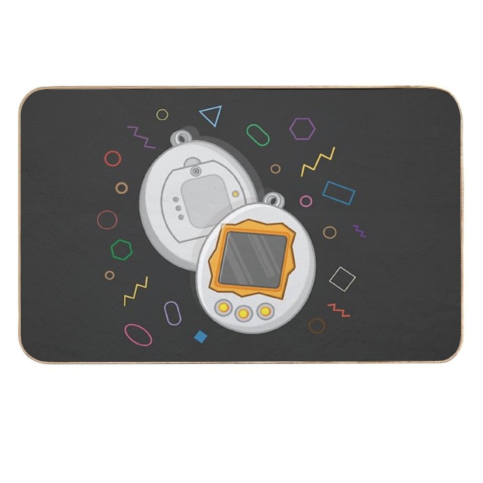 90's Style - Tamagotchi  Easy To Clean Bath Mat