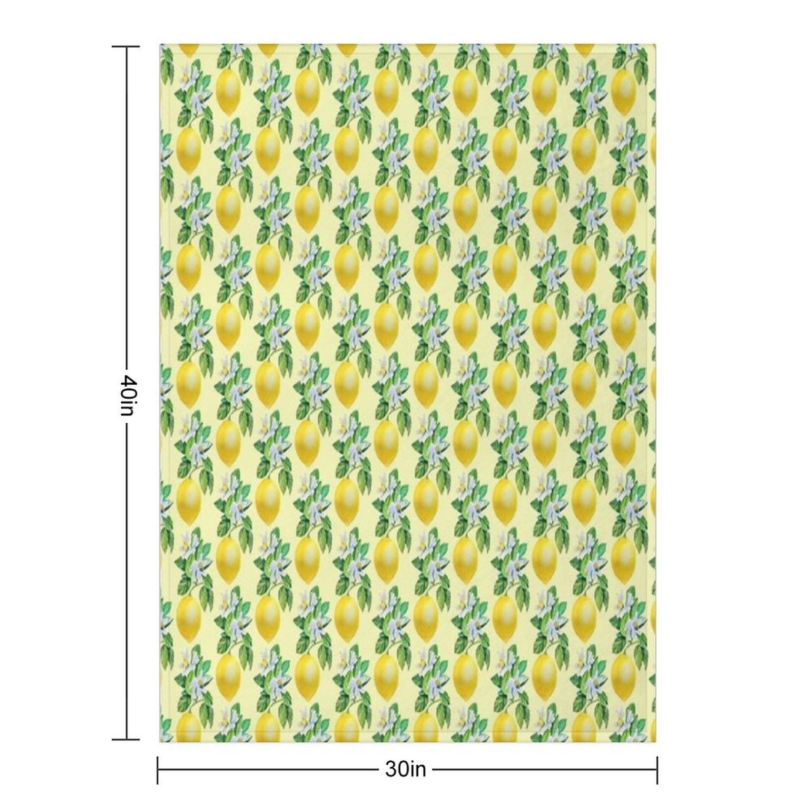 Lemon in Bloom Anti-pilling Throw Blanket