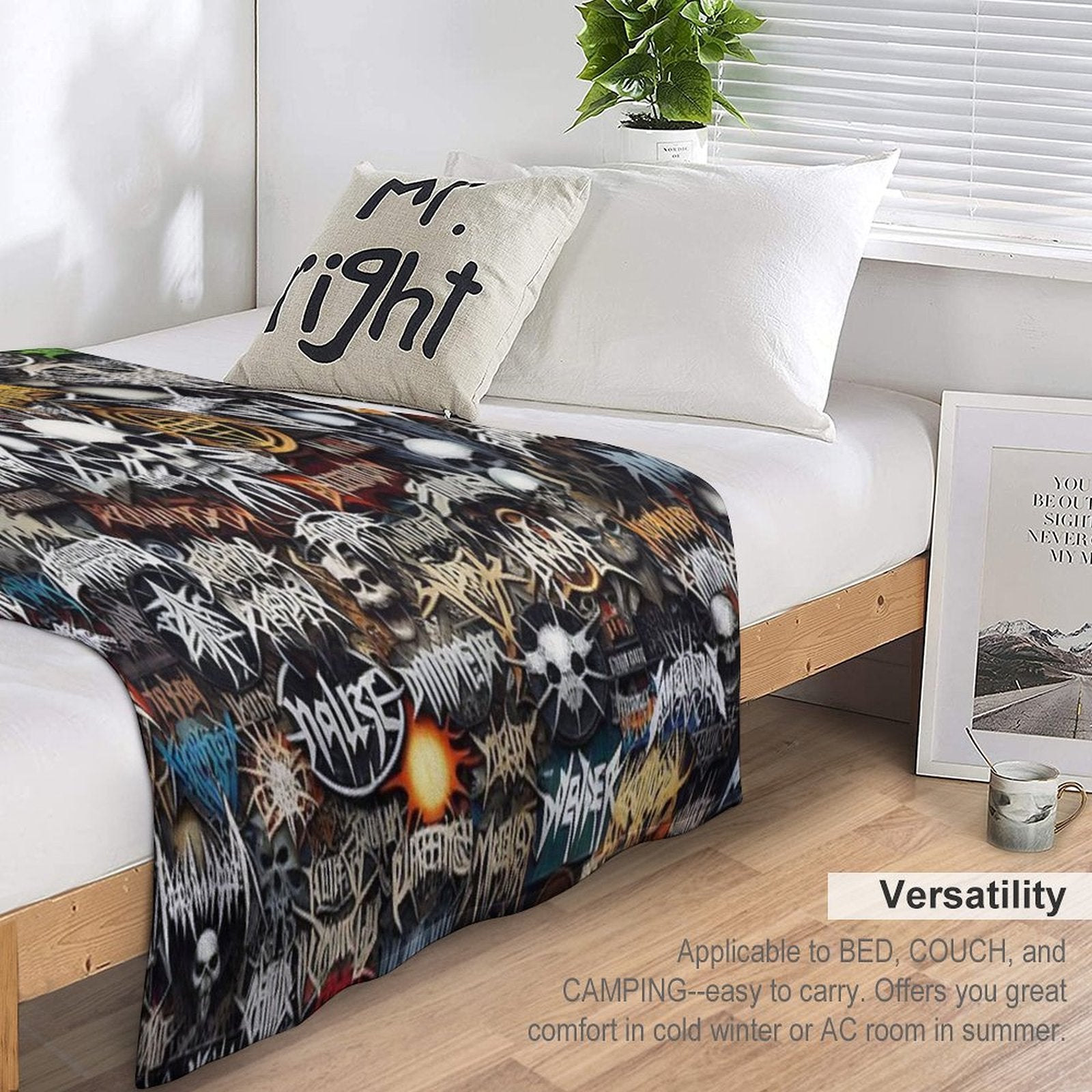 Rock Wall of Fame Shrink-resistant Throw Blanket