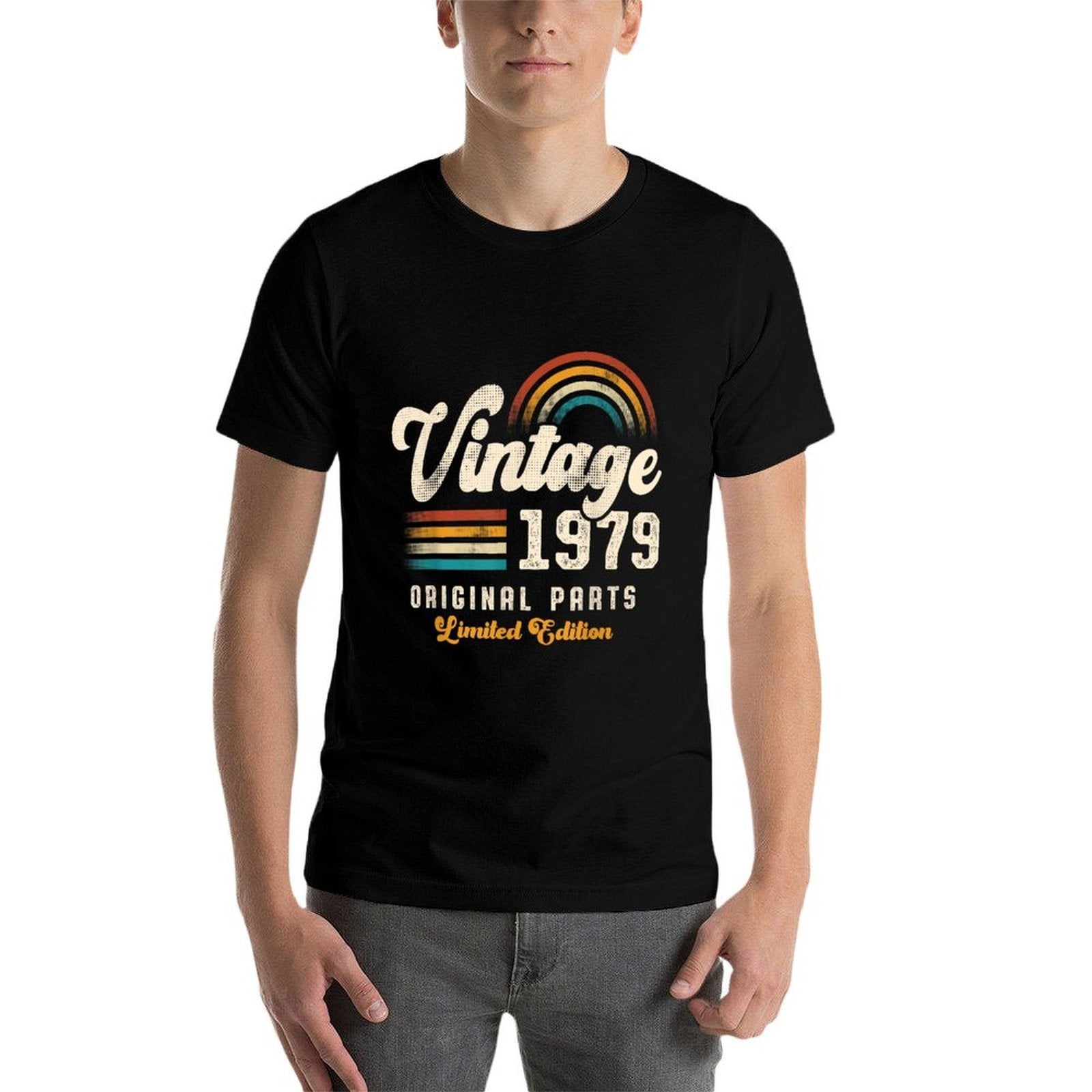 Vintage 1979 Original Parts 46th Birthday Retro  Slim-fit Cut T-Shirt
