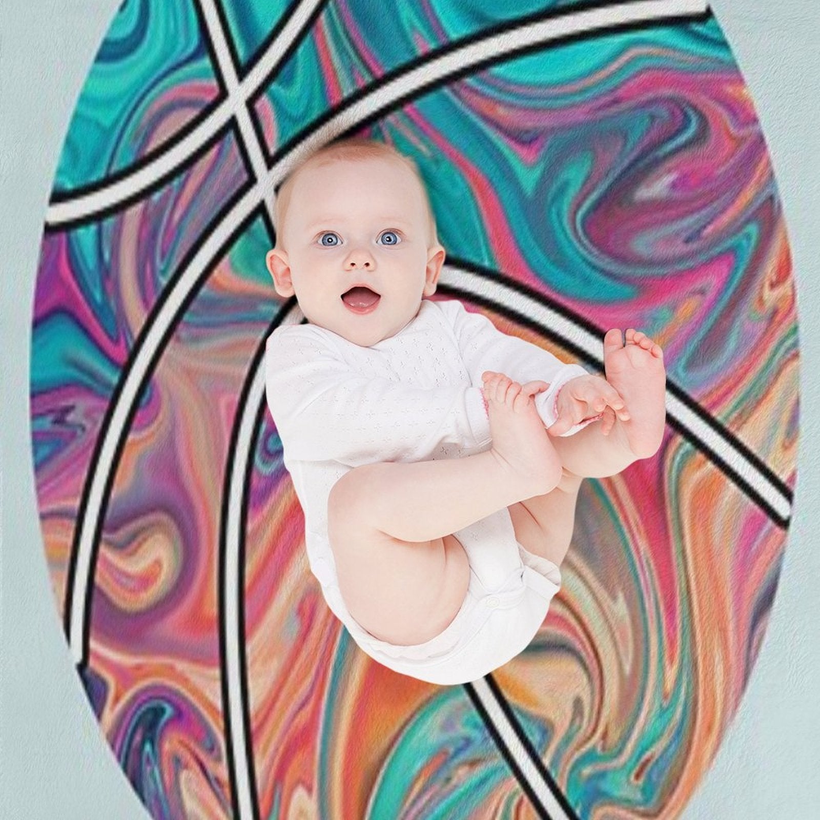 Basketball Ball Watercolors Premium Throw Blanket