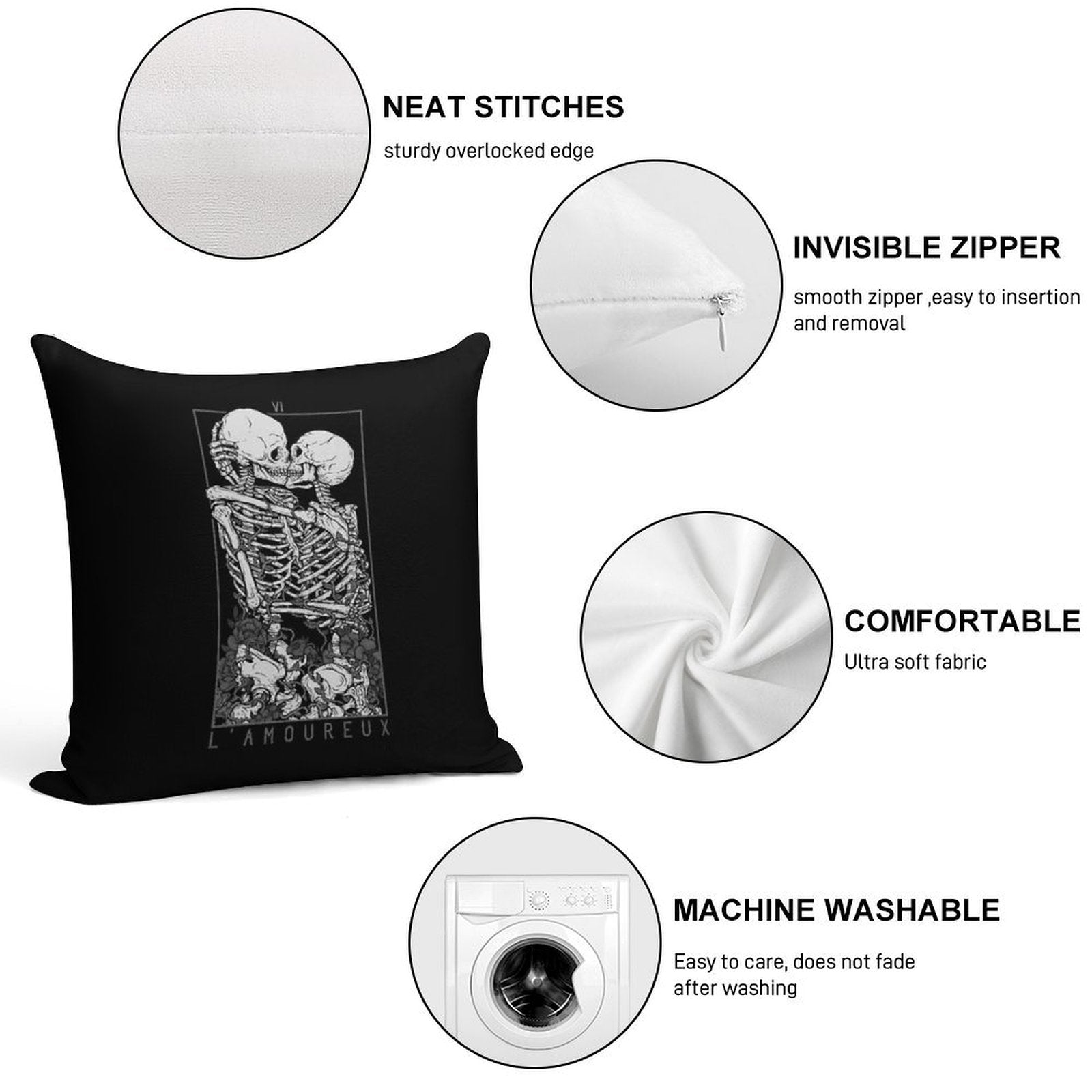 The Lovers Soft Style Accent Throw Pillow