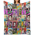 Betty Boop Collage 2023 V 2, Betty Boop Comforter Set, Betty Boop Sassy, Betty Boop Throw Blanket, Betty Boop Doodles Quick-dry Throw Blanket