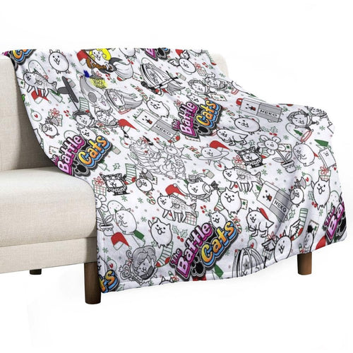 Battle Cats Compact Throw Blanket