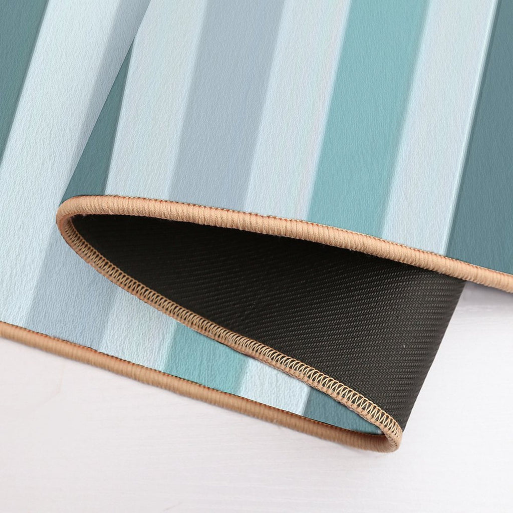 Color Block Lines V  Easy Maintenance Bath Mat