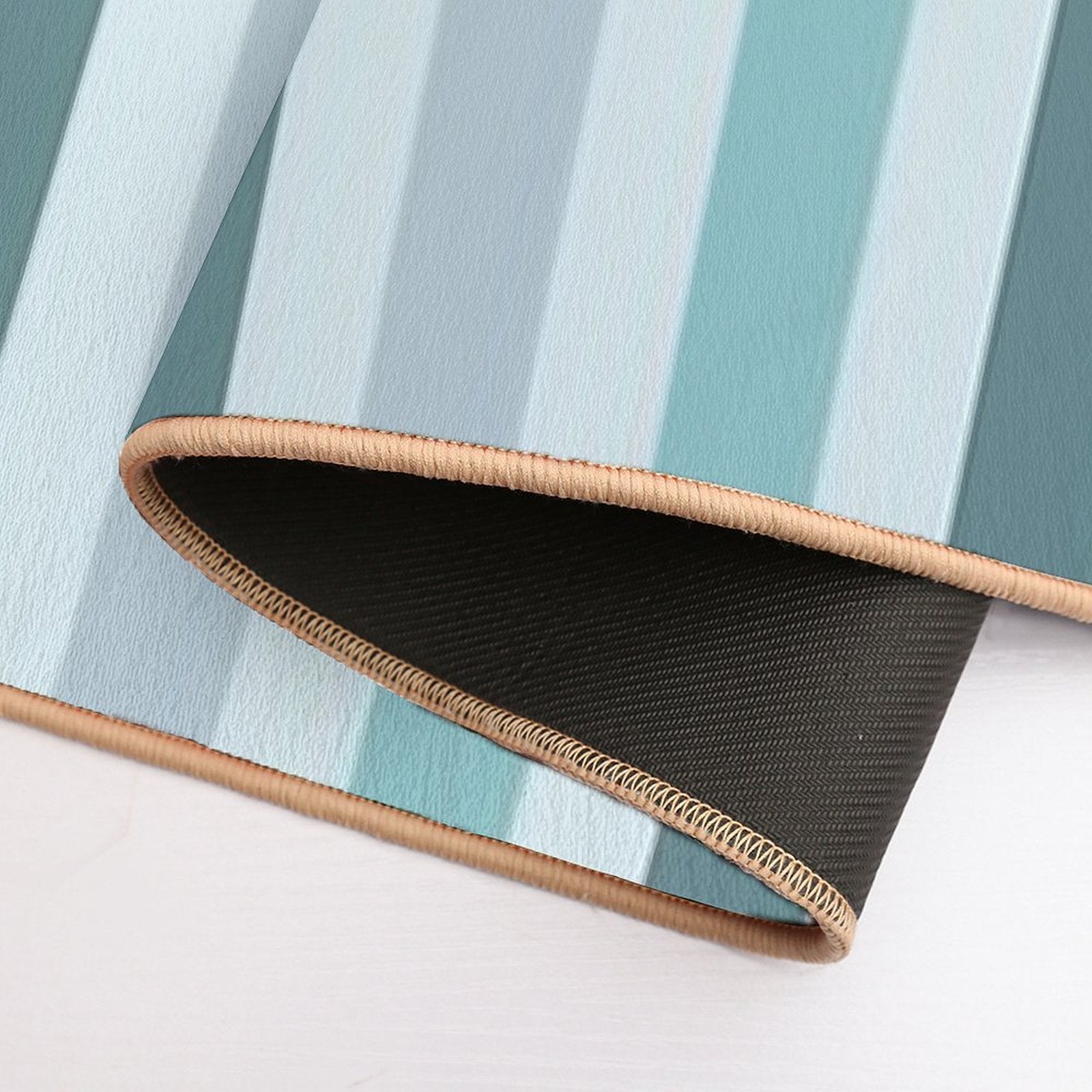 Color Block Lines V  Easy Maintenance Bath Mat