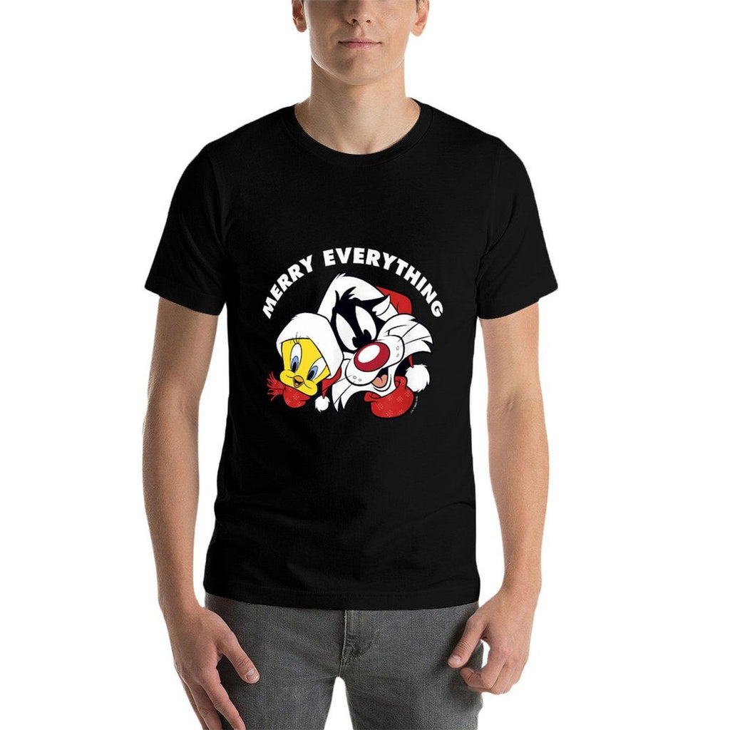 Looney Tunes Sylvester And Tweety Merry Everything Christmas  Odor-resistant T-Shirt