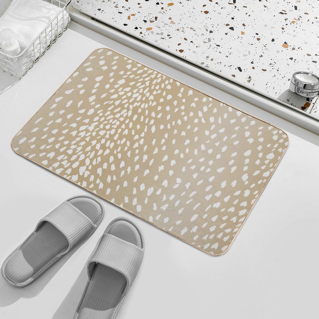 Light Antelope Fawn Print  Stain-Proof Bath Mat