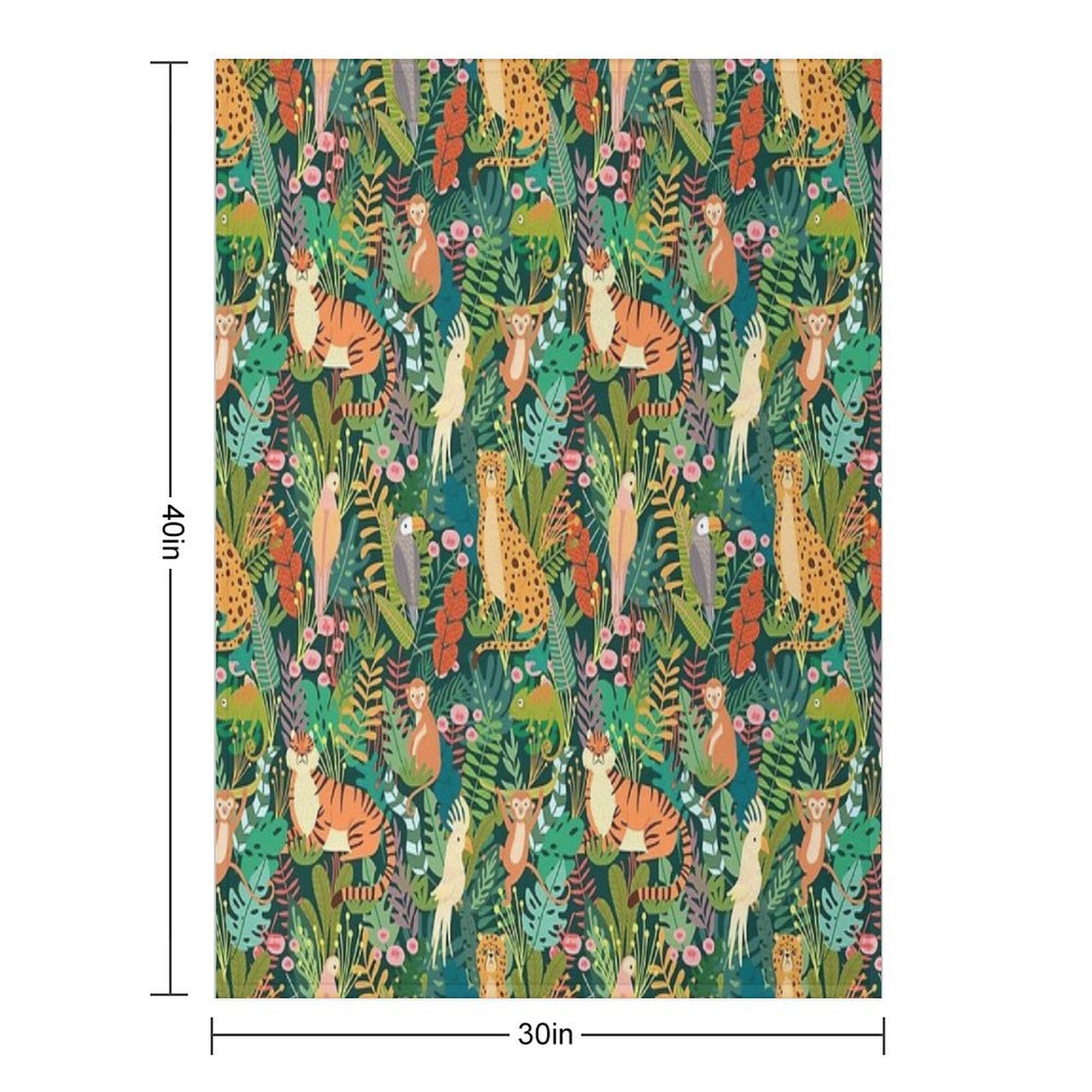 Tropical Jungle Print - For A Nature Lover, Tropical Jungle Decorating Print. Eco-conscious Throw Blanket