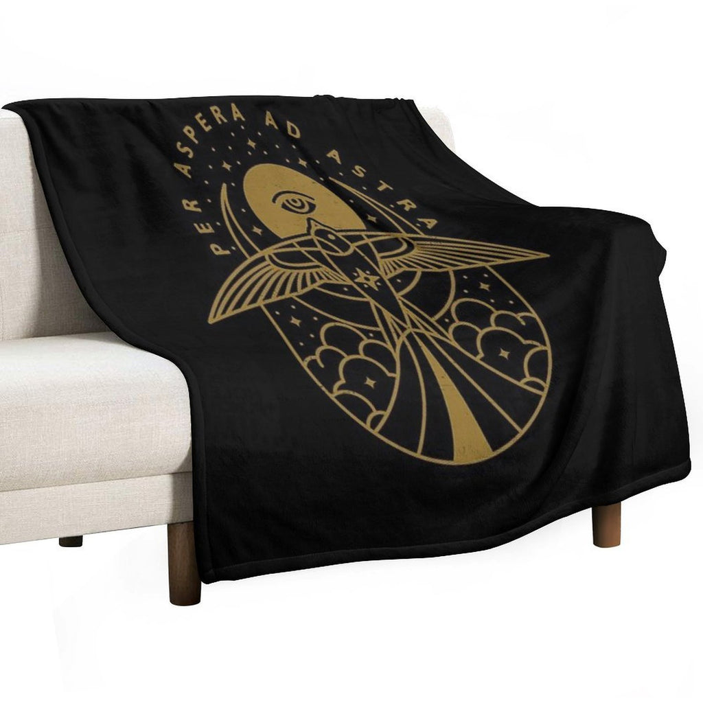 Per Aspera Ad Astra Wrinkle-free Throw Blanket
