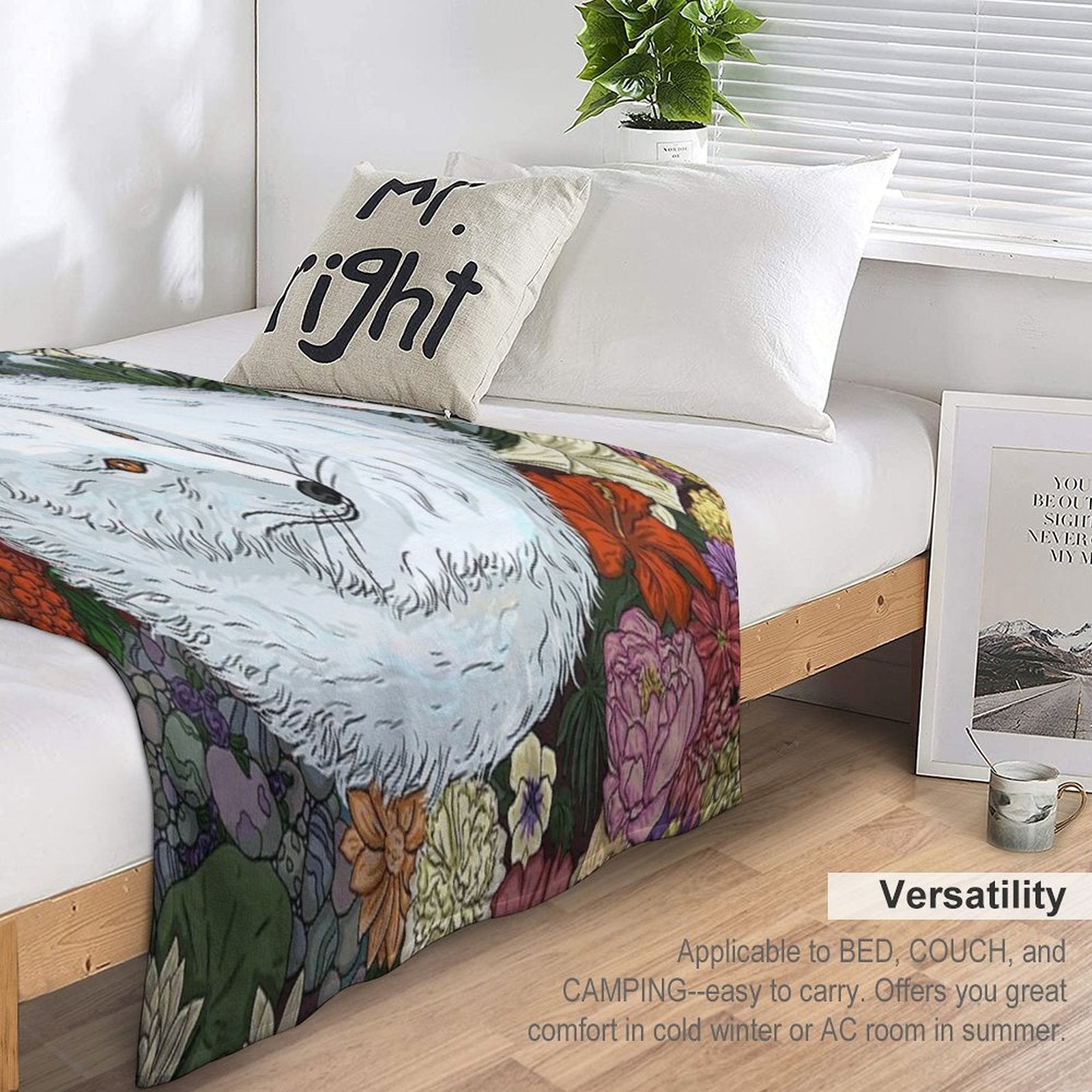 Arctic Fox Durable Throw Blanket