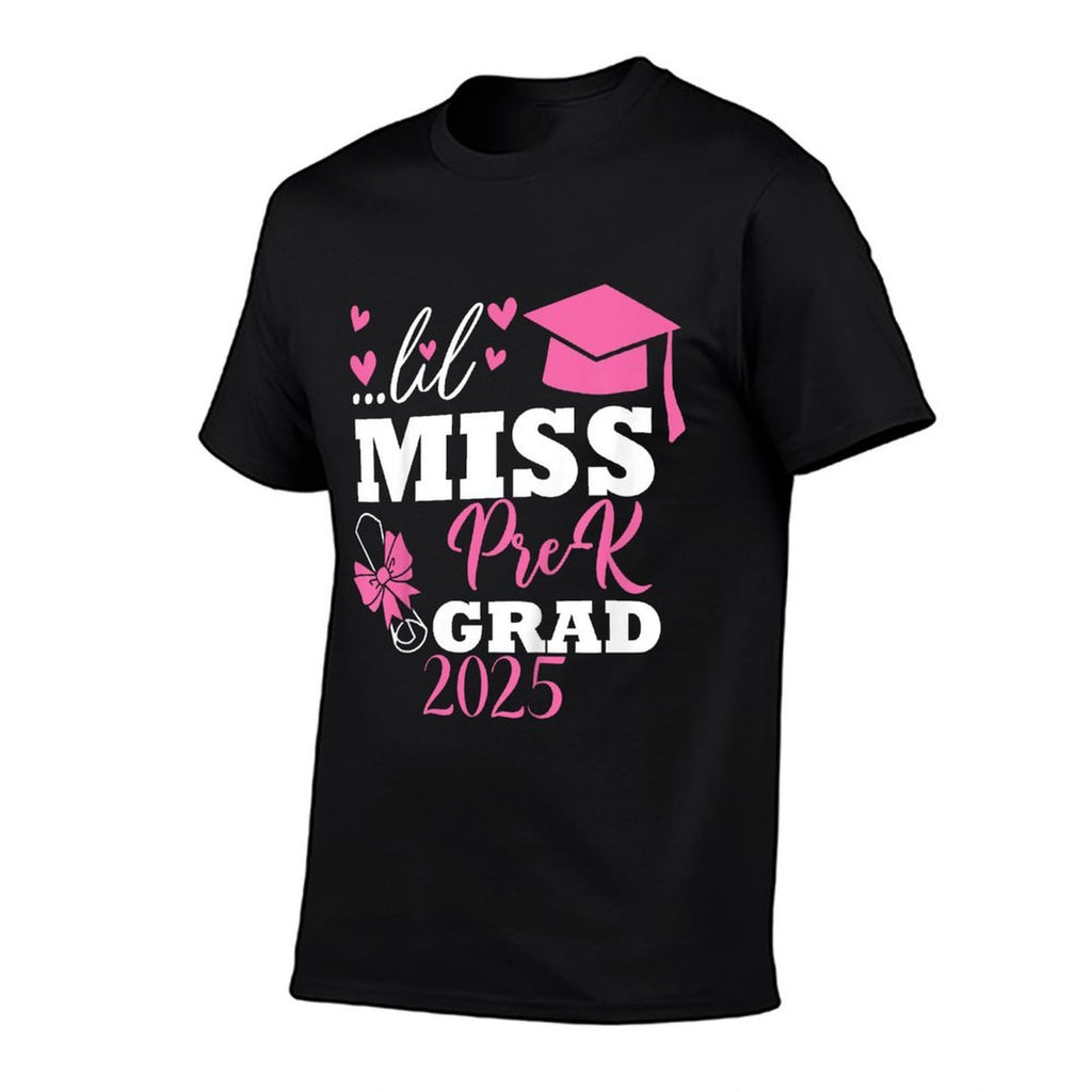 Kids Little Miss Pre-K Grad Preschool Prek Graduation 2025  High-quality Stitching T-Shirt