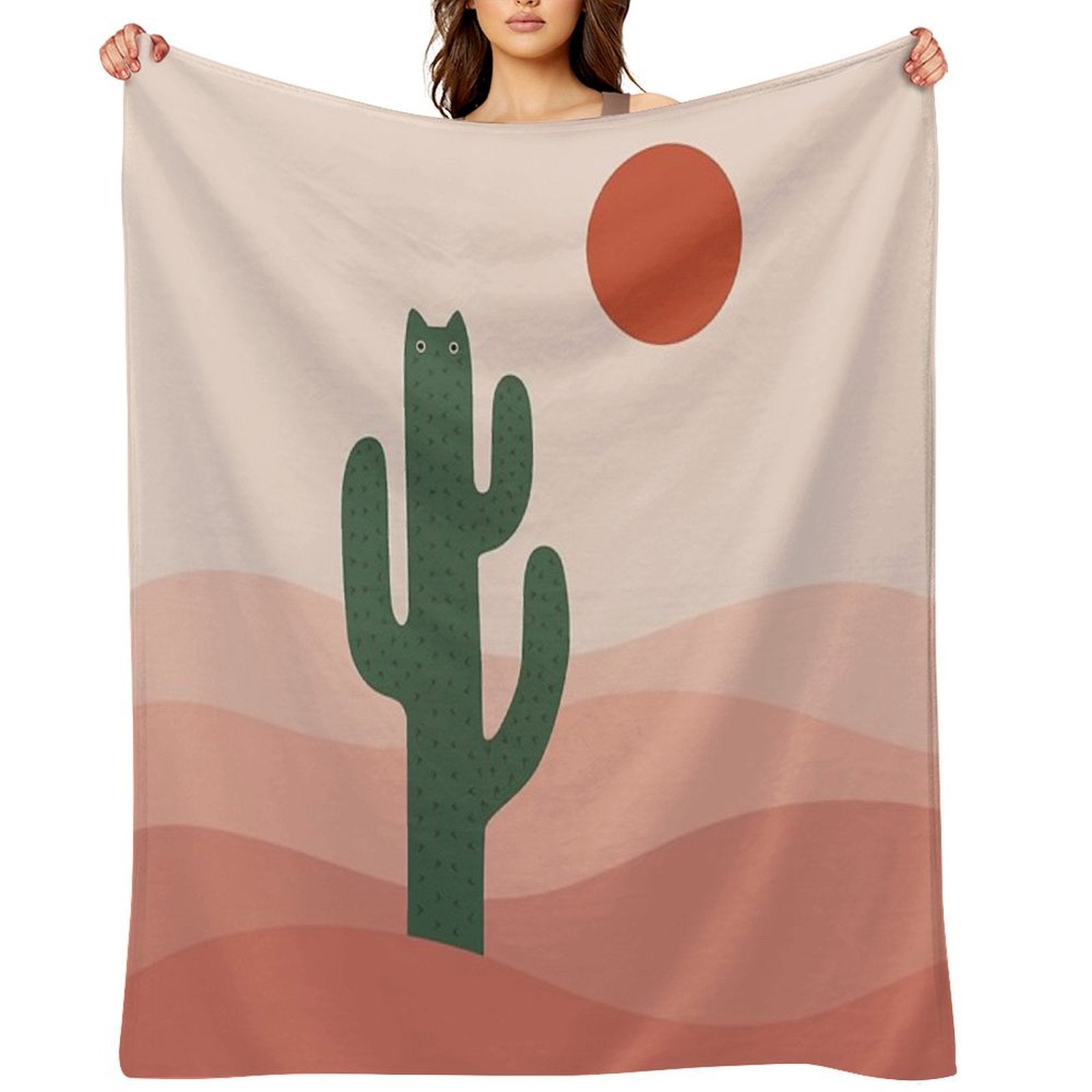 Cat Landscape 84 Cat-tus Durable Throw Blanket