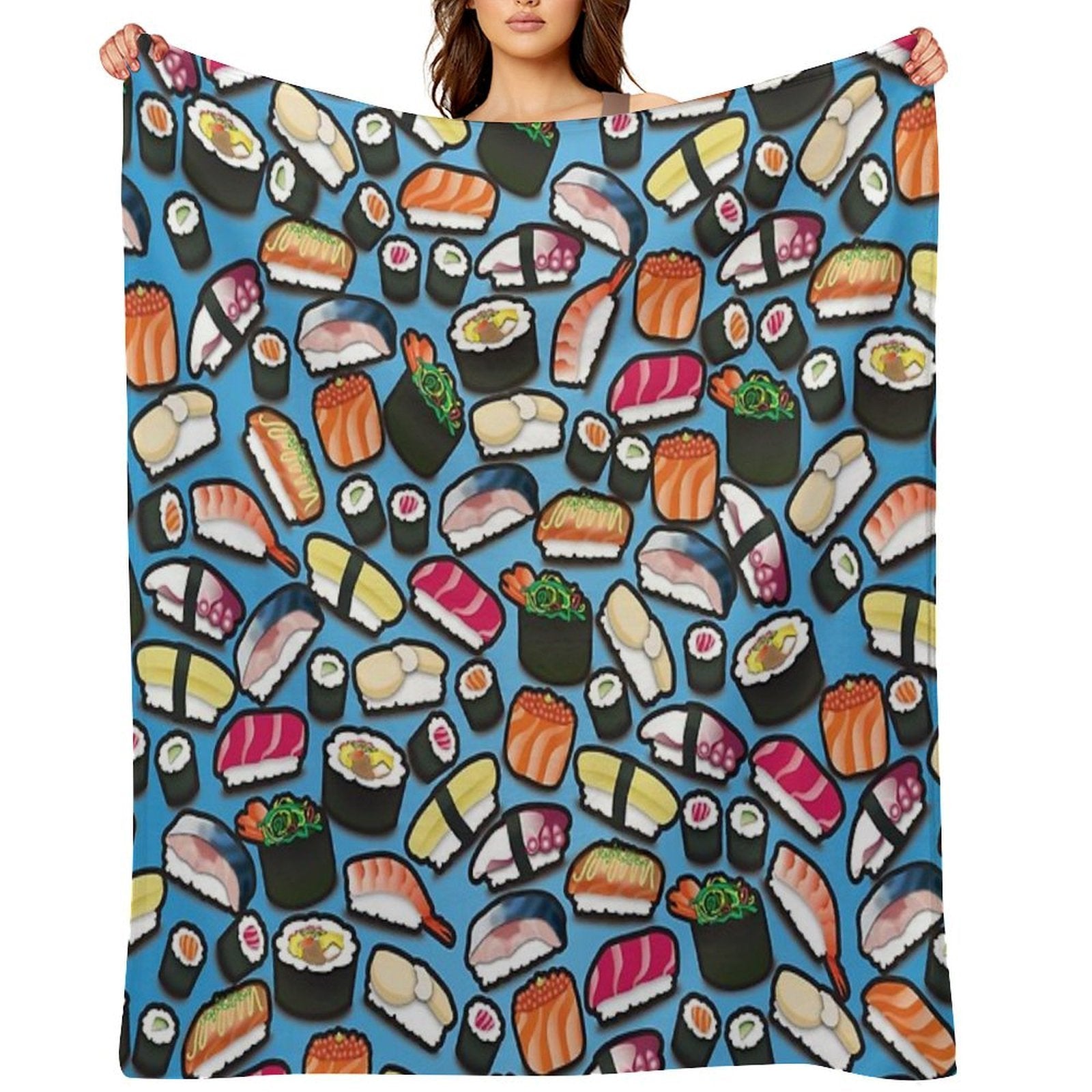 Blue Sushi All-season Throw Blanket