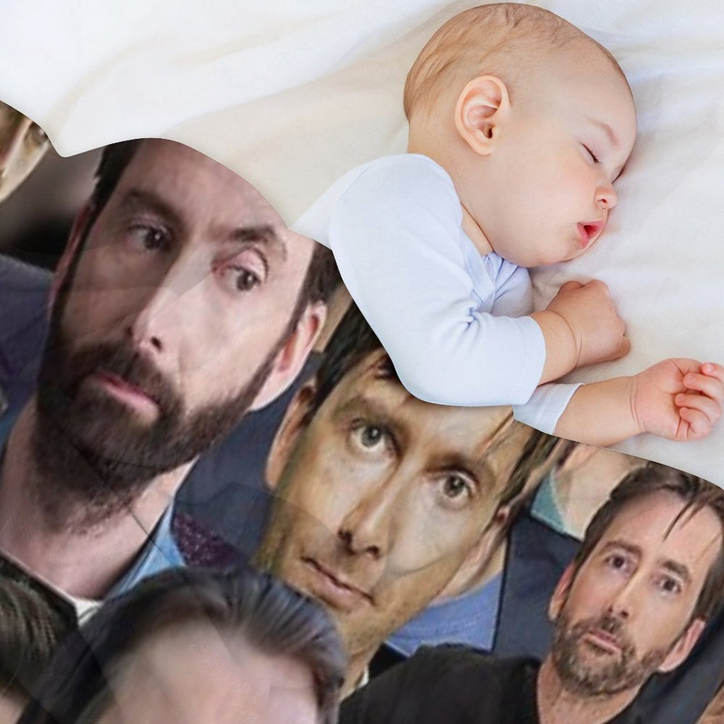 David Tennant Photo Collage Shrink-resistant Throw Blanket