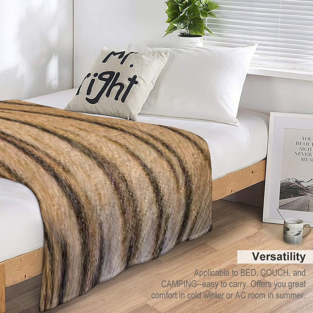 Tiger Fur Gift-ready Throw Blanket