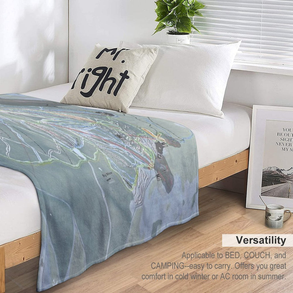 Big White Resort Trail Map Lightweight Throw Blanket