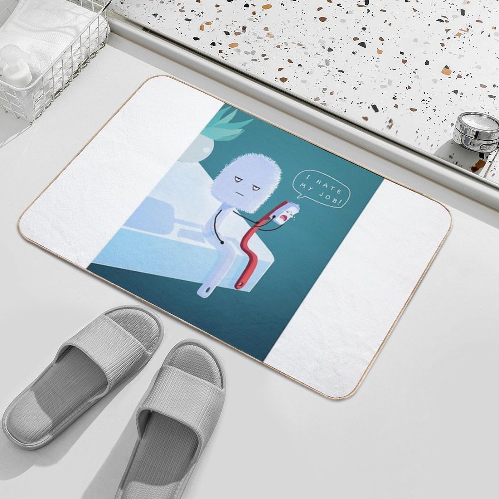 I Hate My Job  Versatile Bath Mat