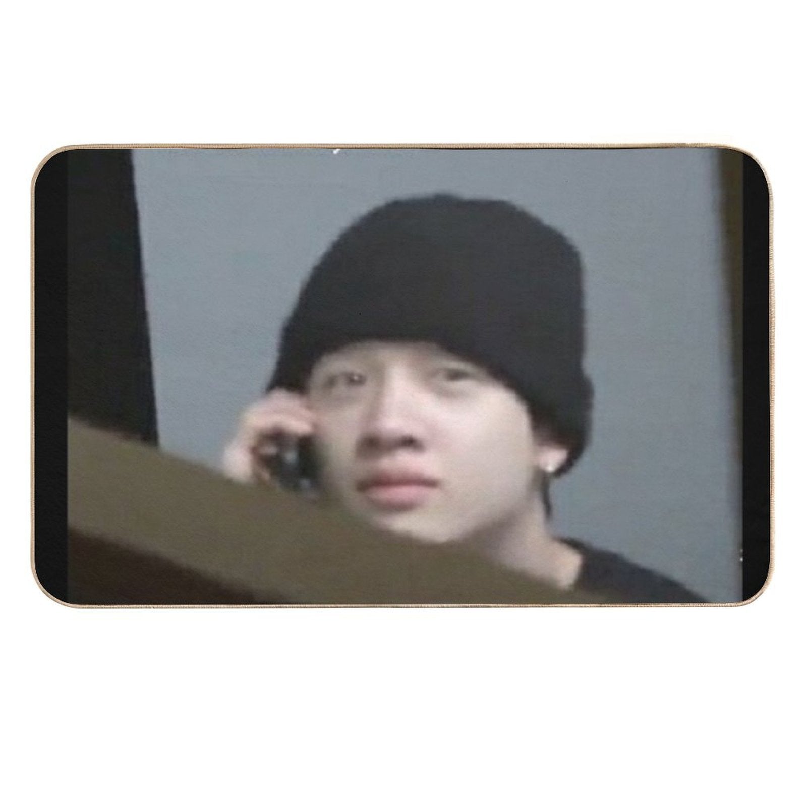 Bang Chan Cellphone Meme  Slip-Resistant Bath Mat