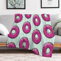 Classic Simpsons Donuts Premium Throw Blanket