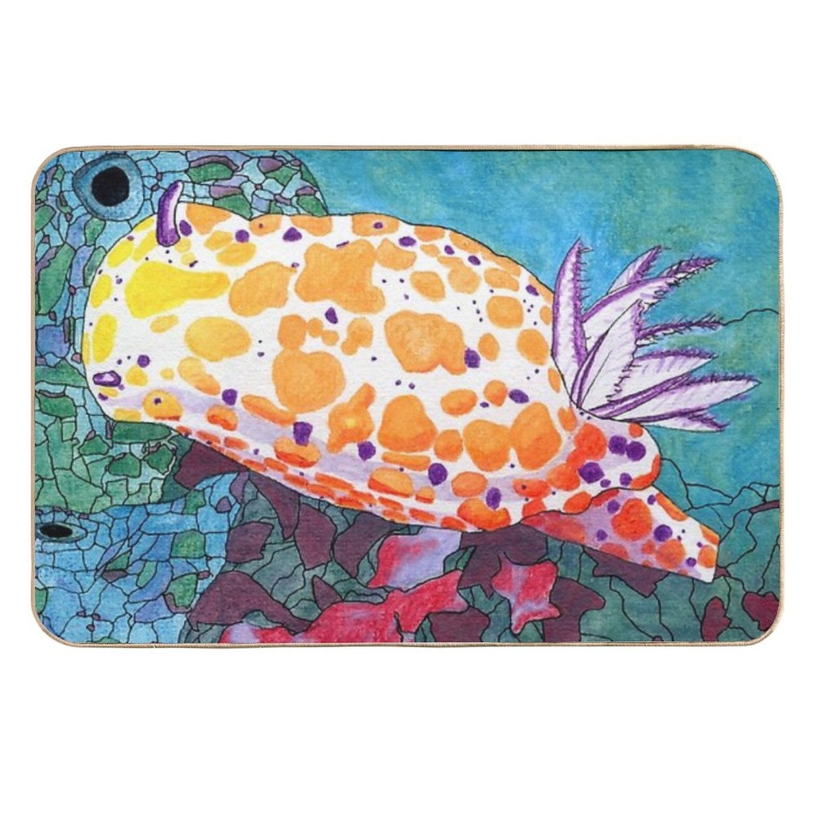 Rudie Nudibranch  Absorbent Bath Mat
