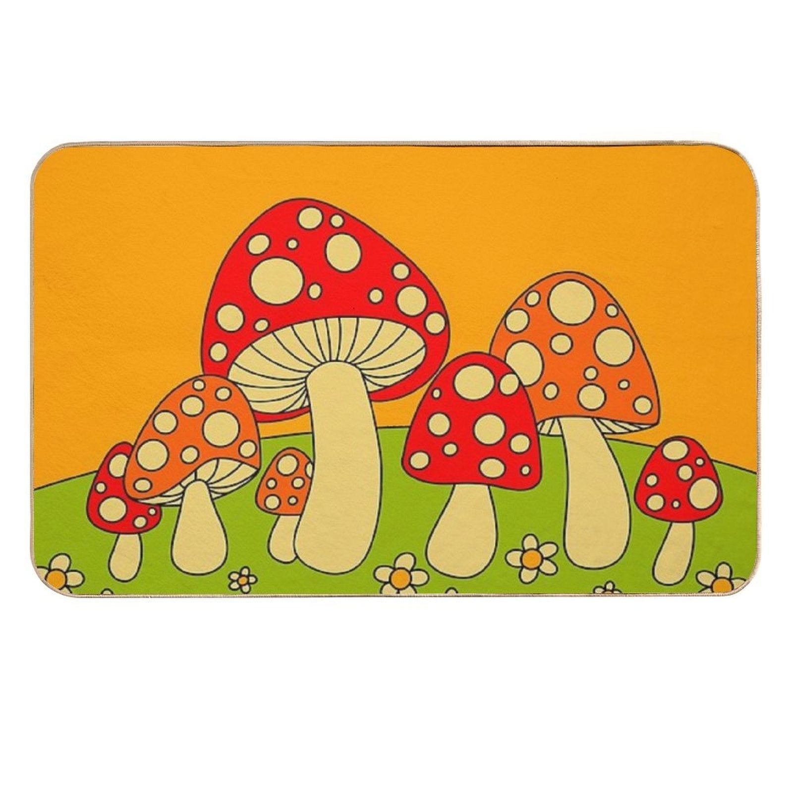 Mushrooms  Rapid-Drying Bath Mat