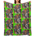 I Love Dachshunds, Collage. Easy Care Throw Blanket