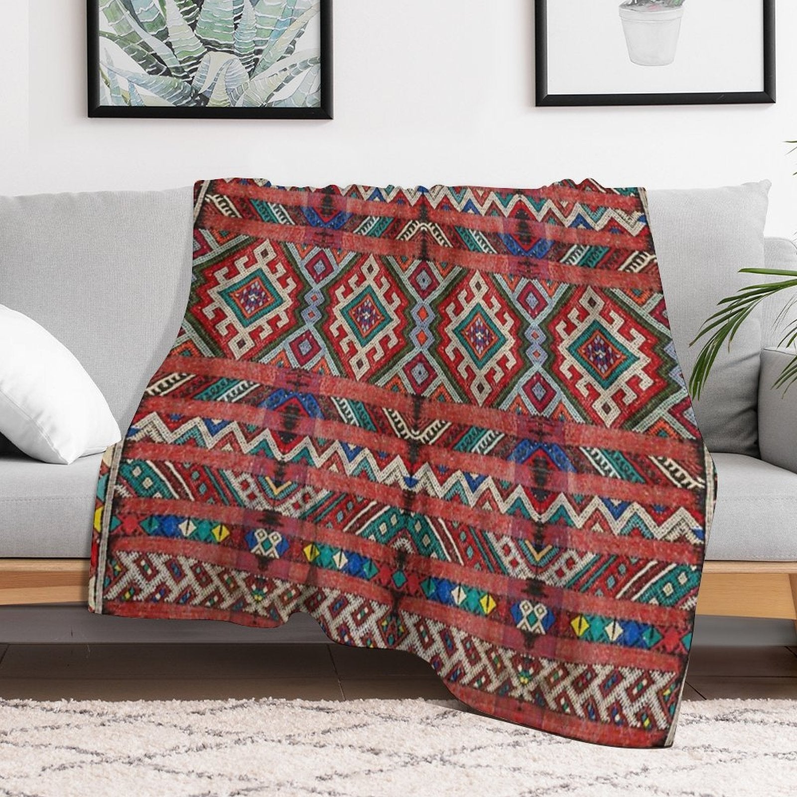 Heritage Moroccan Design Multi-functional Throw Blanket