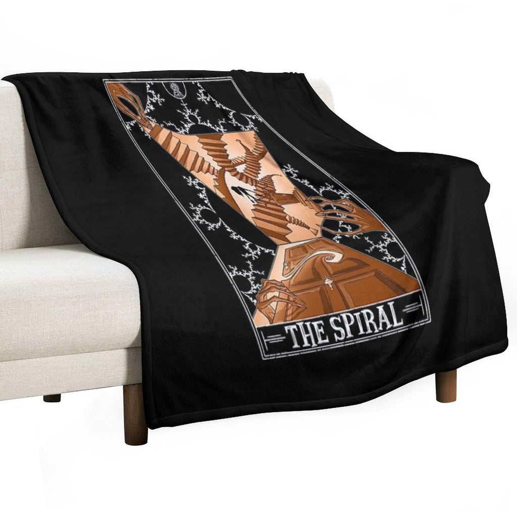 The Spiral Tarotesque - (Dark) Eco-conscious Throw Blanket