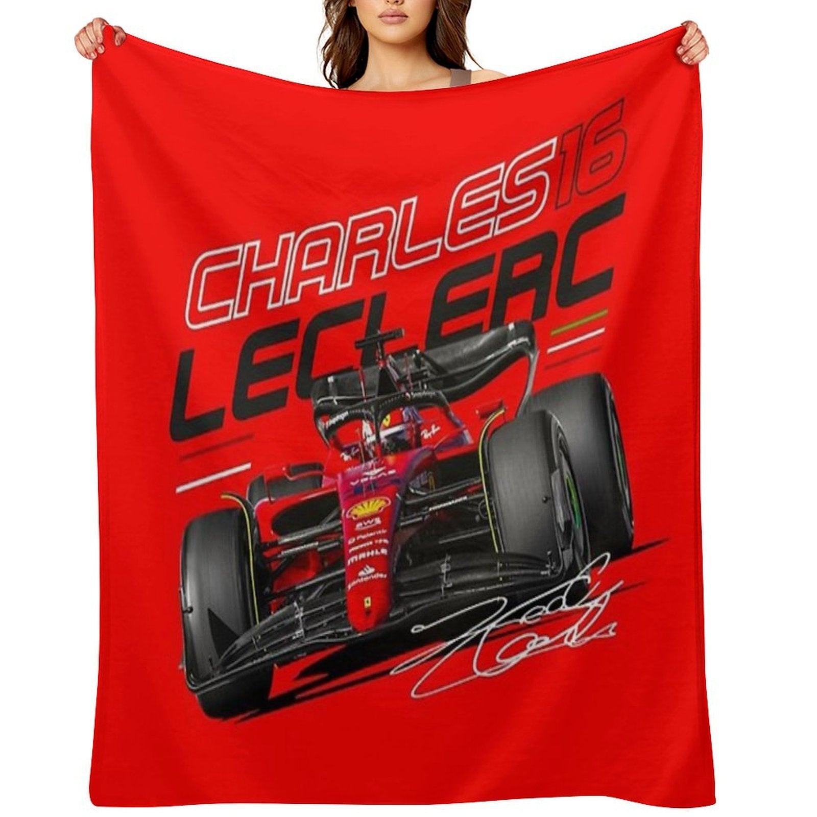 Charles Leclerc Scuderia Ferrari 2022 Versatility Throw Blanket