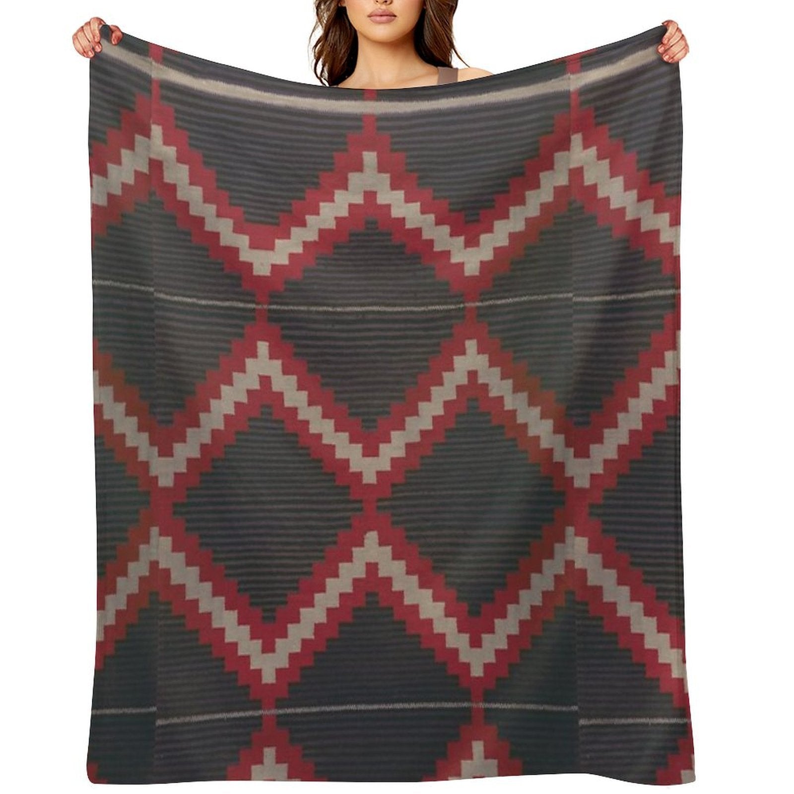 Navajo Weaving Blanket Moki Print Anti-pilling Throw Blanket