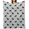 Black Labrador Retriever Silhouette(s) All-season Throw Blanket