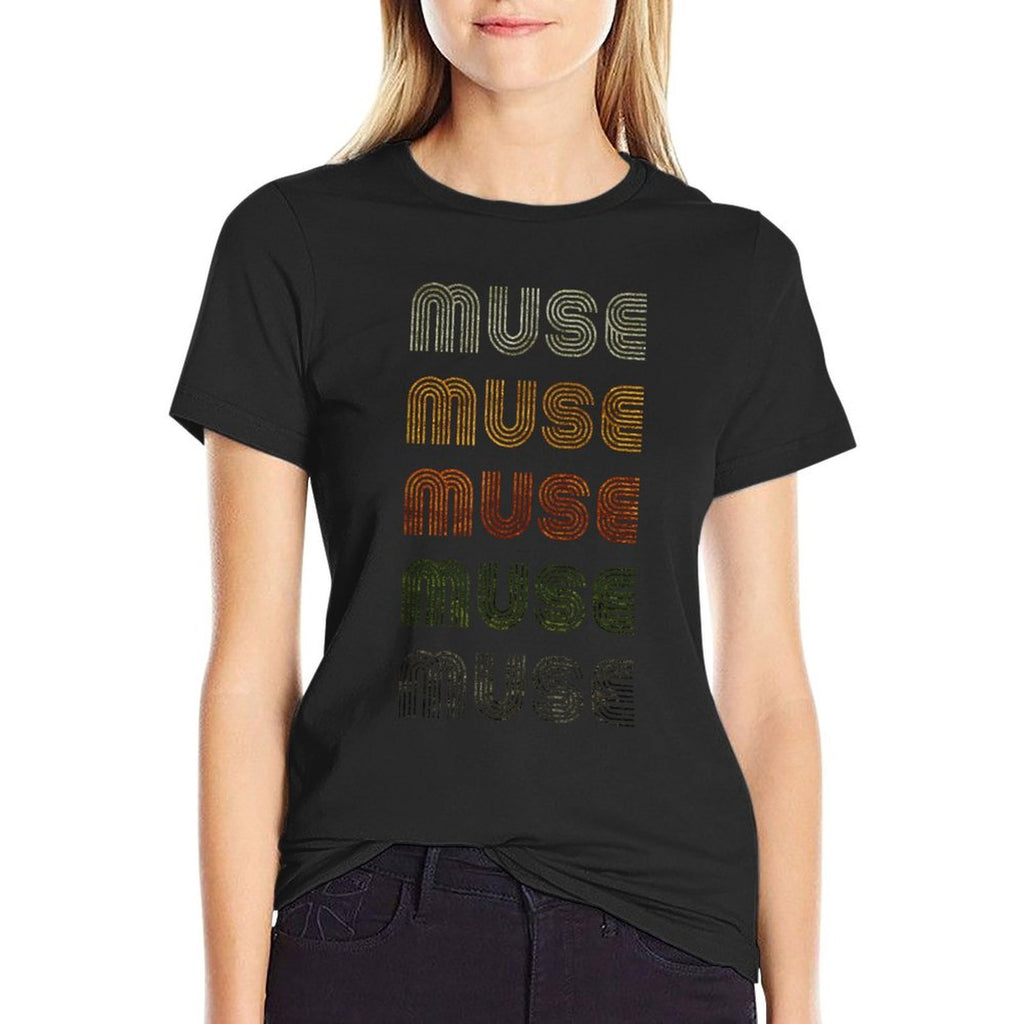 Love Heart Muse Grunge Vintage Style Black Muse  Moisture-wicking T-Shirt