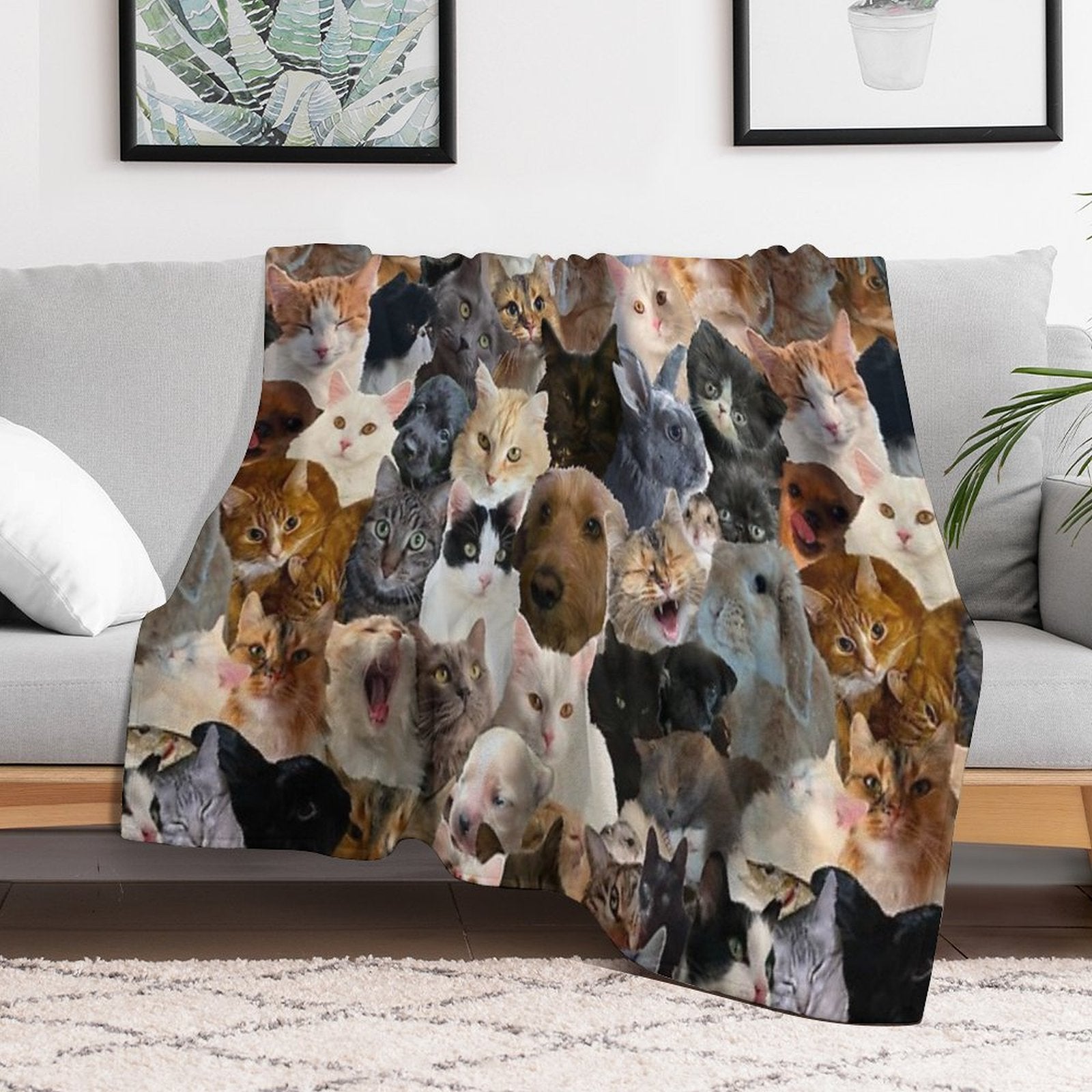 Lovely Animals Eco-conscious Throw Blanket