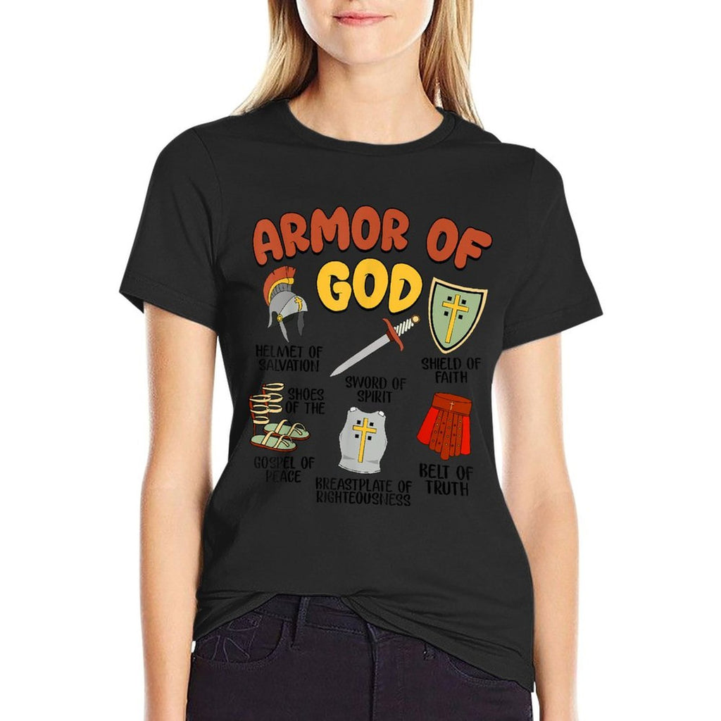 Christian Armor of God Jesus Kids Boys  Rolled Sleeves T-Shirt