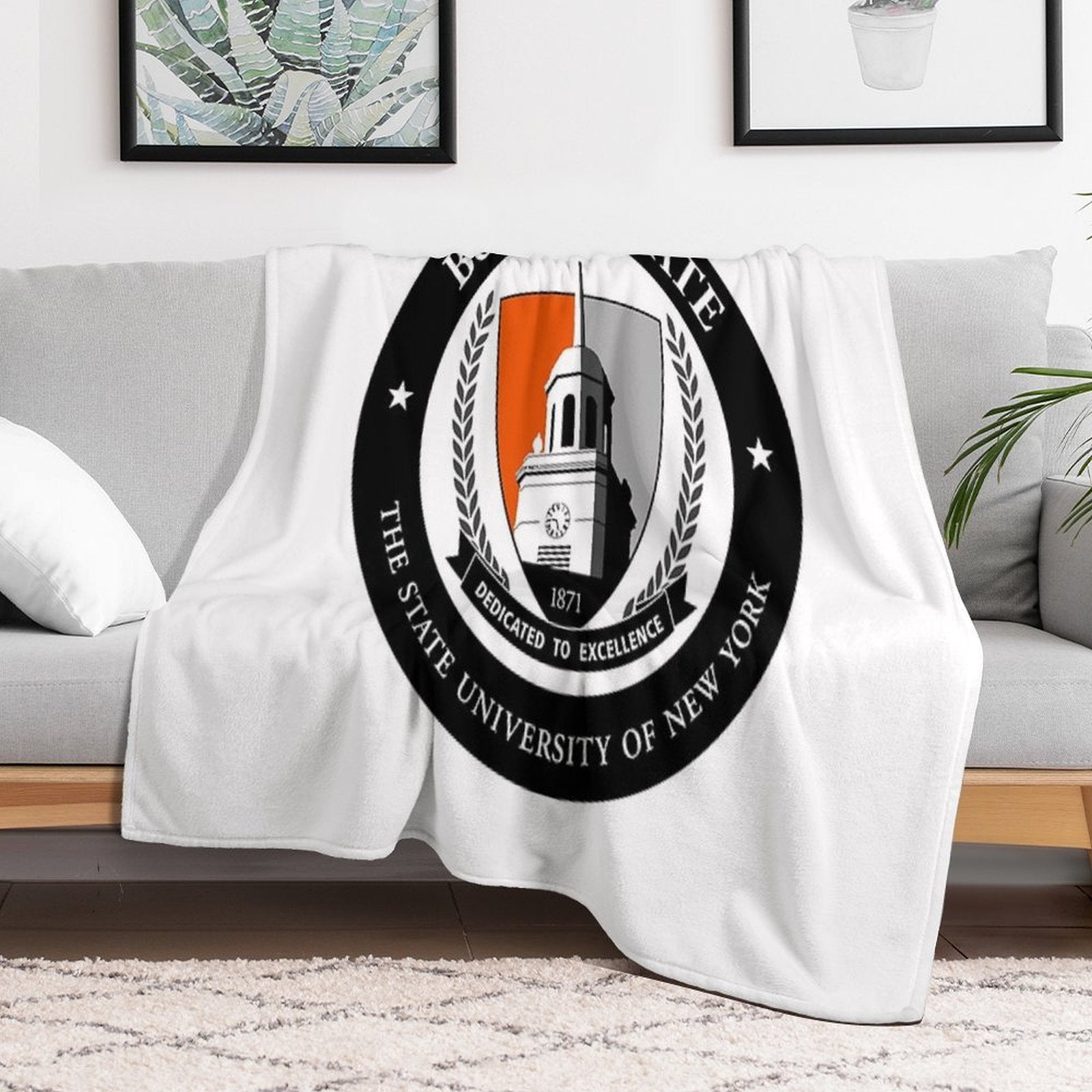 SUNY Buffalo St. College Easy Care Throw Blanket