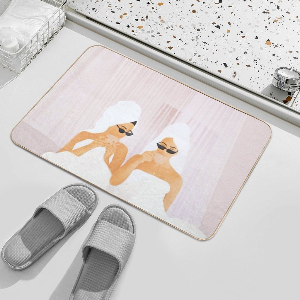 Morning with A Friend  High-Traffic Bath Mat