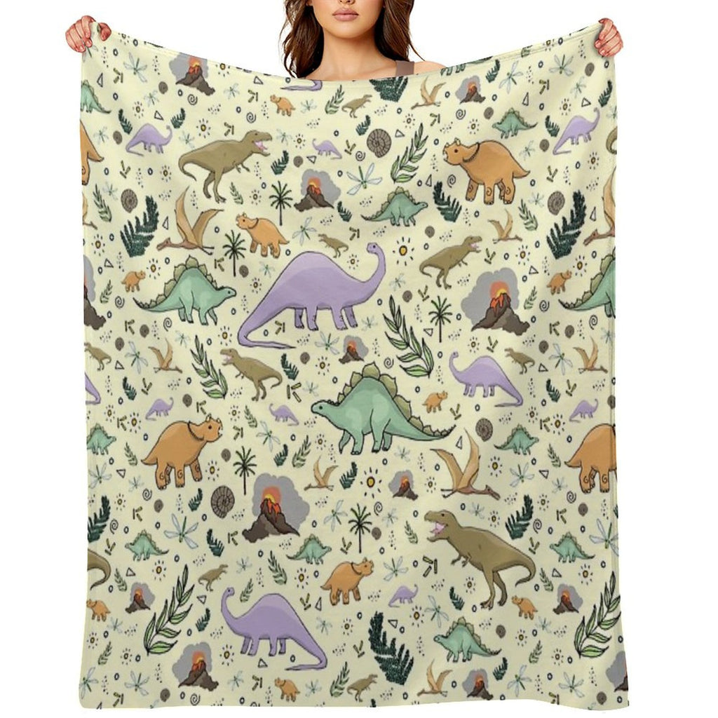 Dinosaurs! Eco-conscious Throw Blanket