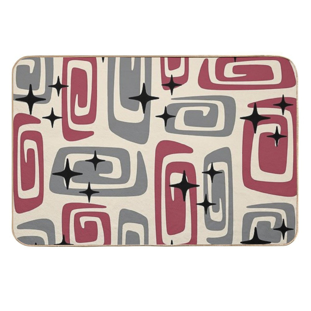 Retro Mid Century Modern Abstract 549  Absorbent Bath Mat