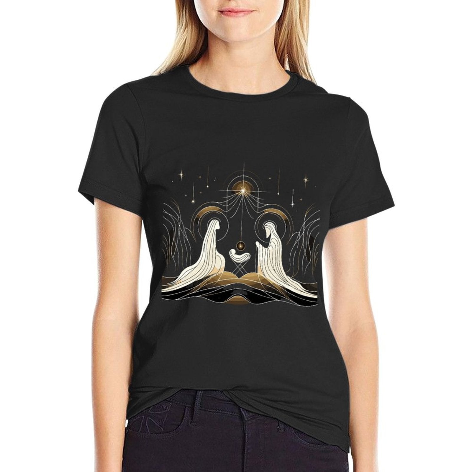 Minimalist Nativity Scene - Christmas Art  Durable T-Shirt