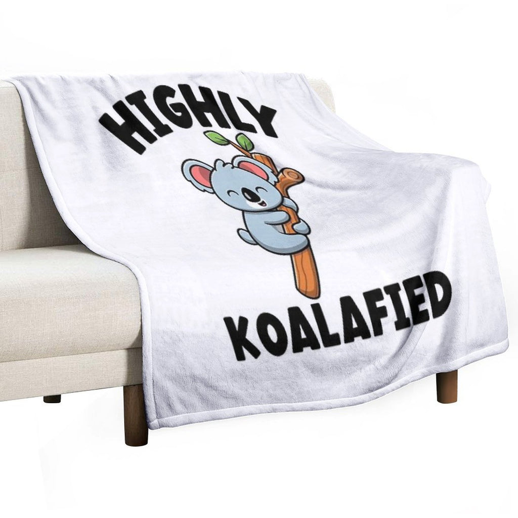 Highly Koalafied Koala Travel-friendly Throw Blanket
