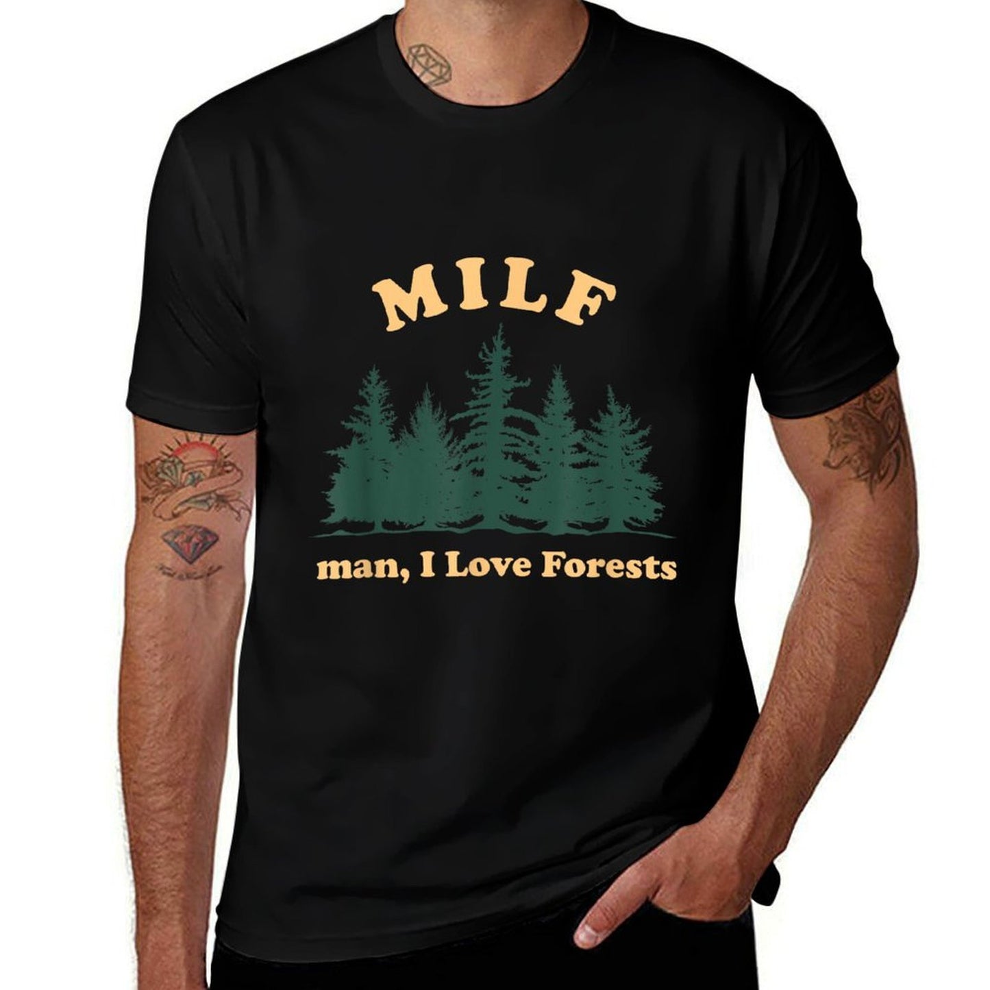 MILF, I Love Forests Landscape Lover Apparel  Eco-friendly Material T-Shirt