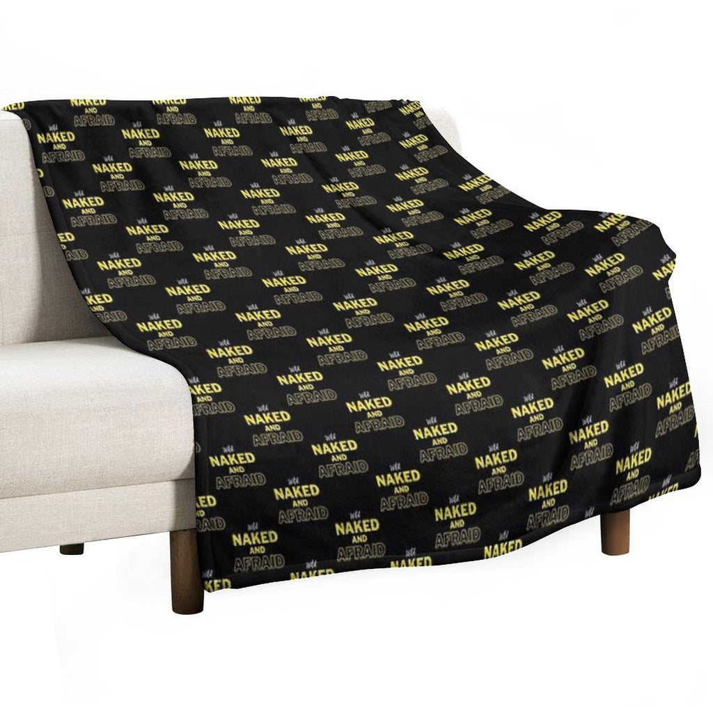 Funny Naked And Afraid TV Show Fan Gift Sustainable Throw Blanket