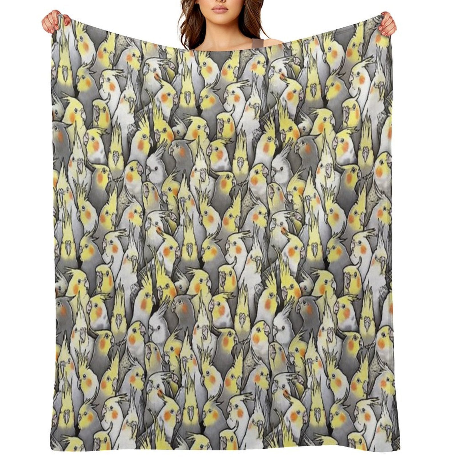 Cockatiels Galore Gift-ready Throw Blanket