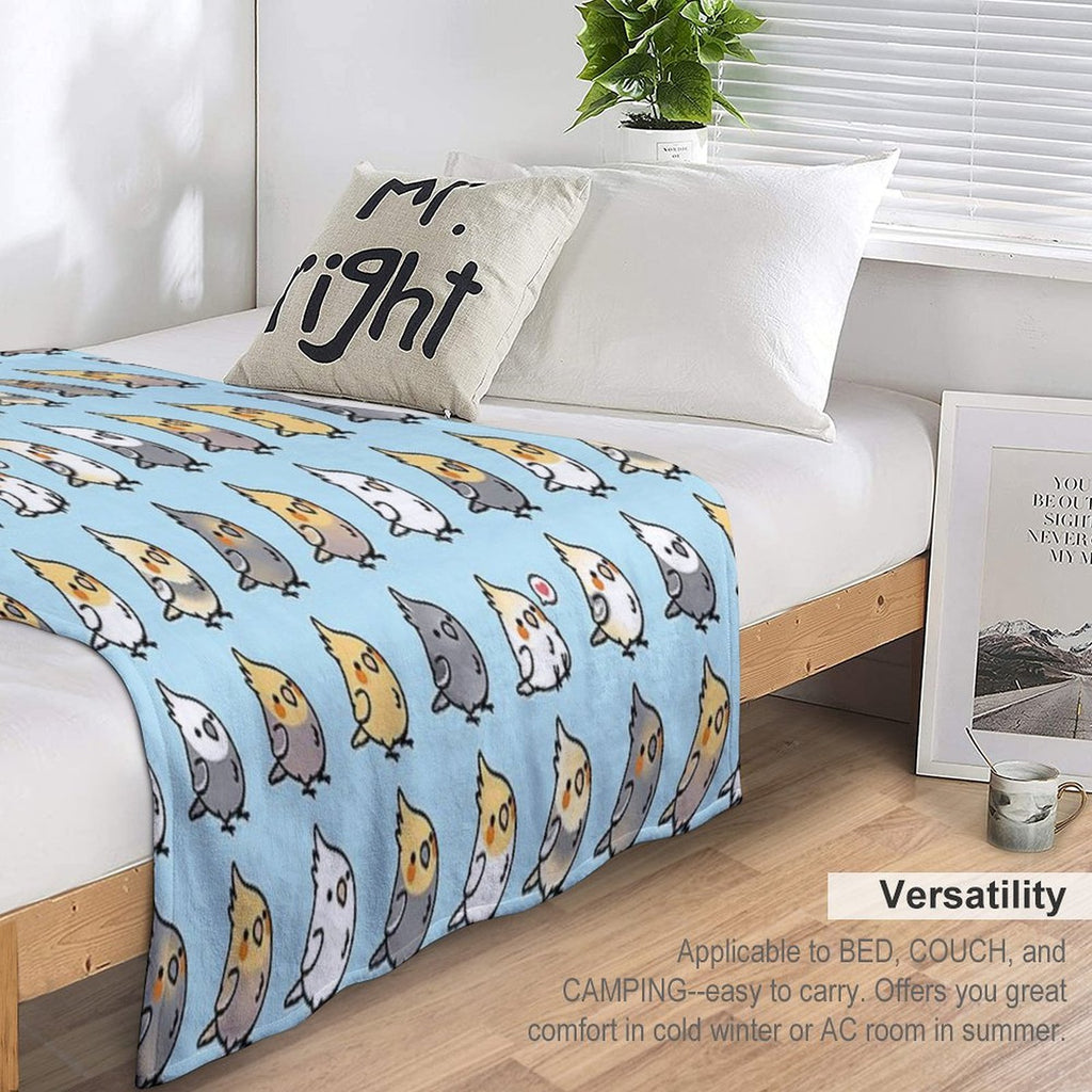 Chubby Cockatiel Collection Compact Throw Blanket