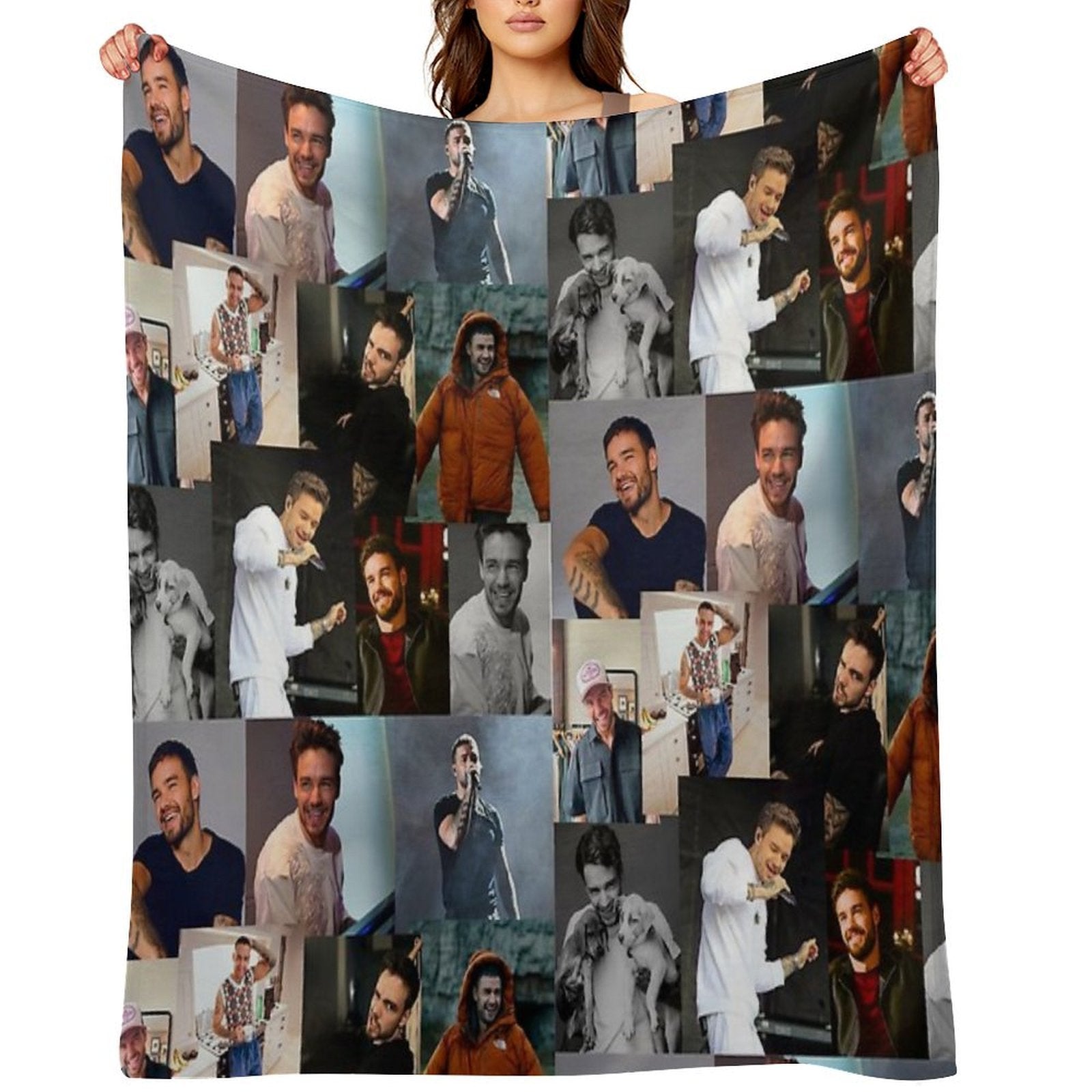 Liam Payne Collage Wrinkle-free Throw Blanket