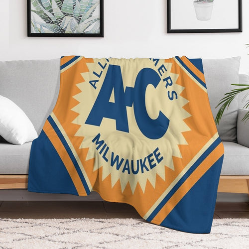 Allis Chalmers Retro Logo Machine-washable Throw Blanket