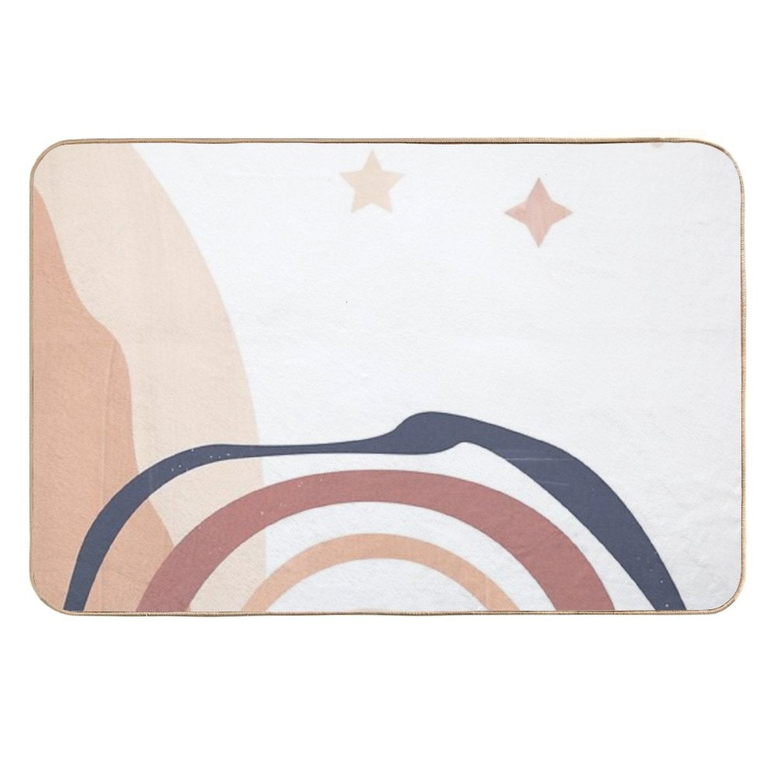 Mountain Haze 2 - Landscape Line Art Abstract Simple Lines  Easy To Clean Bath Mat