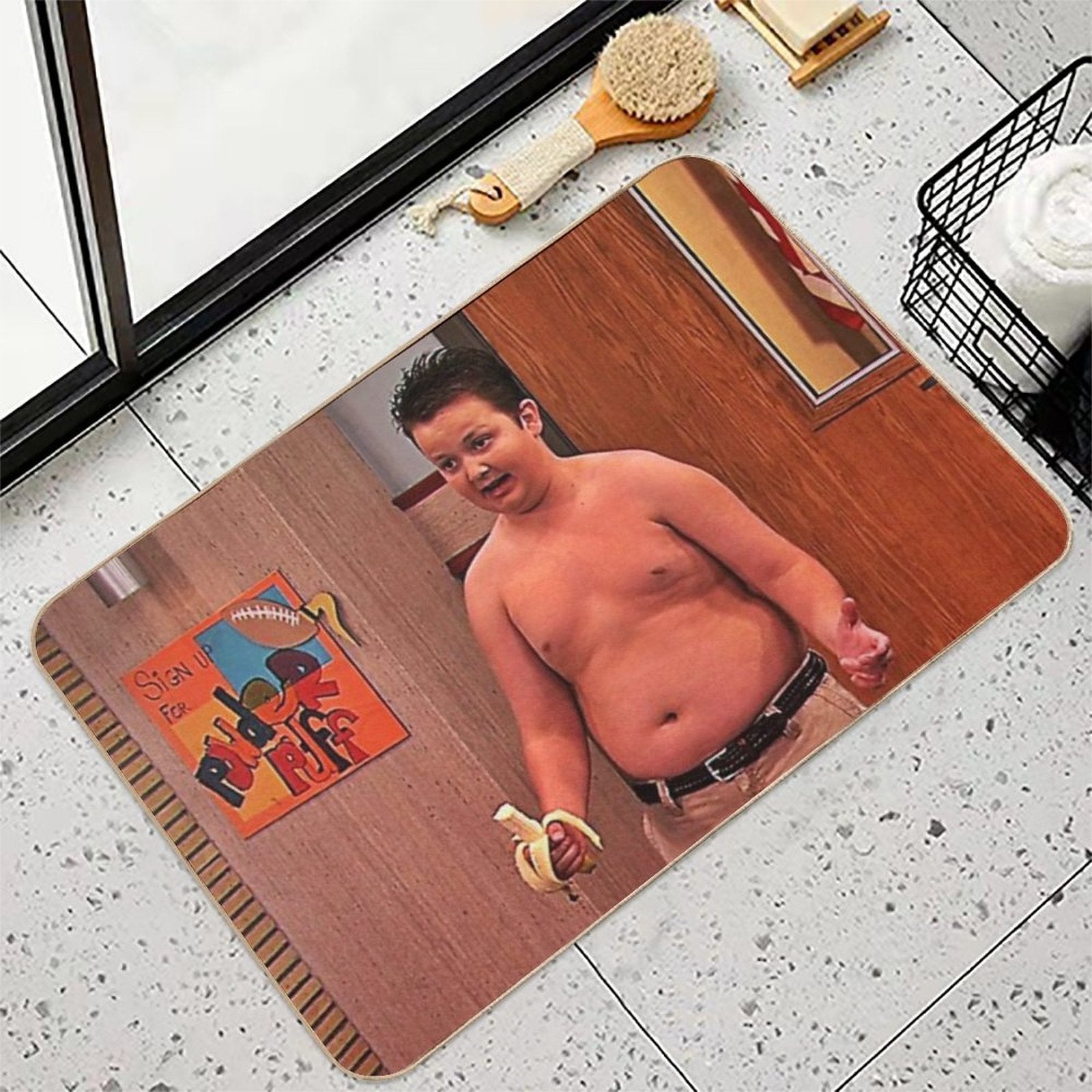 Gibby Icarly Shirtless  Easy Maintenance Bath Mat